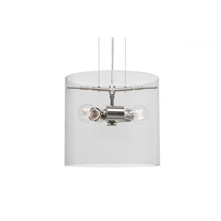 Besa Lighting Besa Pendant Pahu 12 Satin Nickel Clear No Inner Glass 1x100W Medium B 1KG-C18407-SN-NI